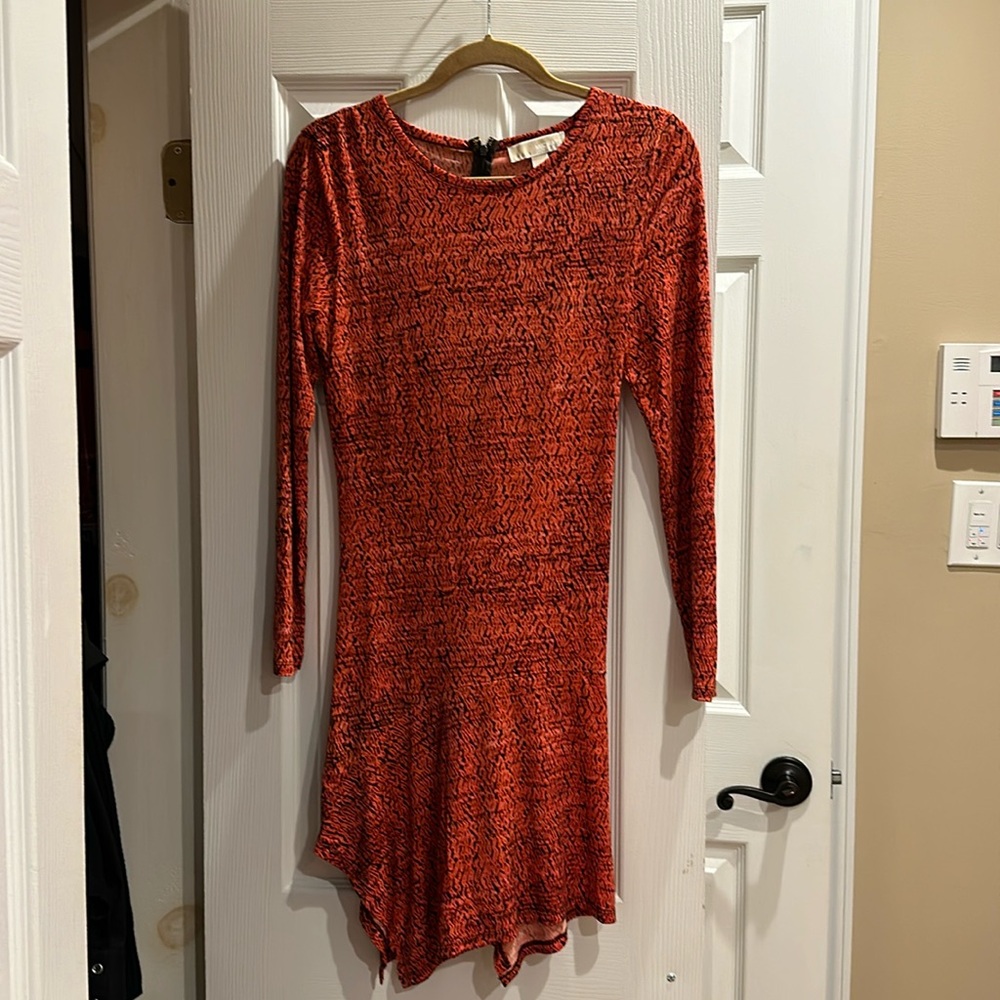 Michael Michael Kors long sleeve Orange mid length dress